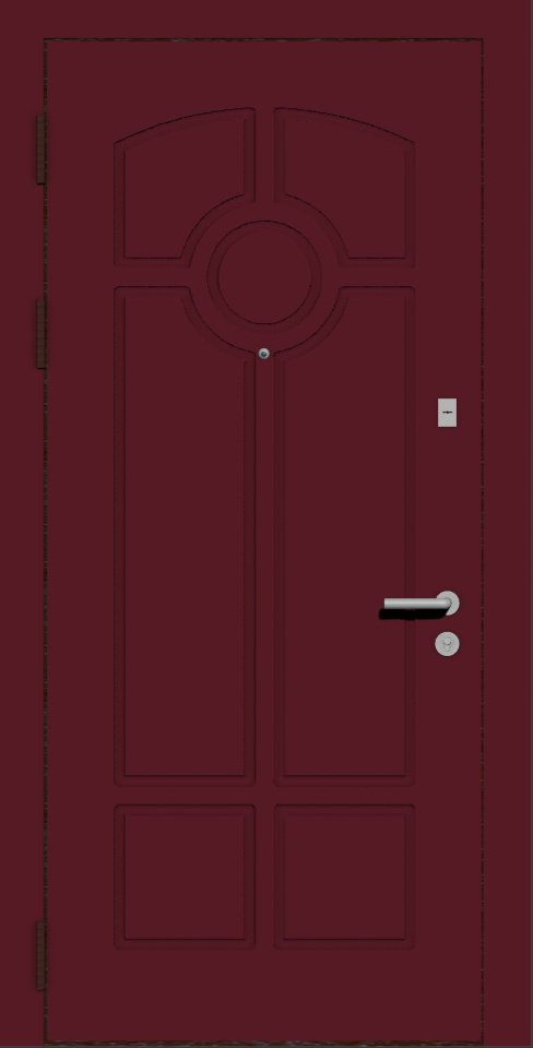 Дверная накладка бордовая